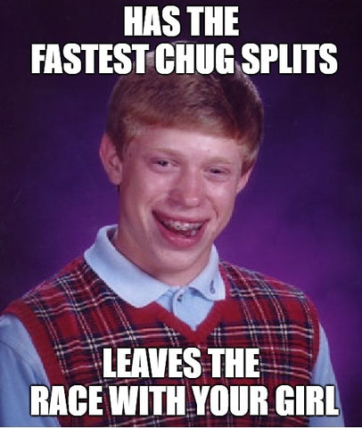 Beer mile fastest chug splits meme