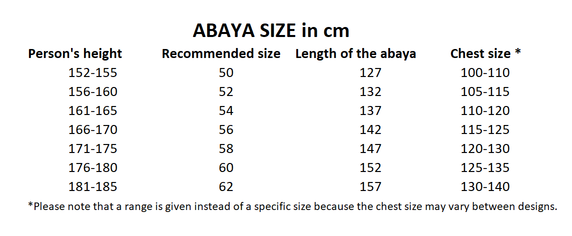 How to choose the right size abaya – The Modest Online
