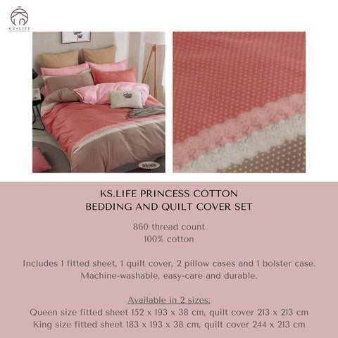 princess frills bedsheet set with quilt cover