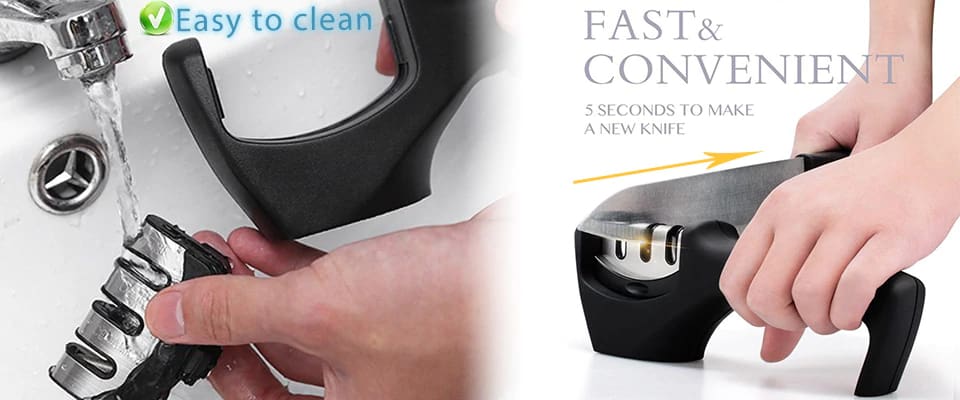 3-in-1 Most Portable Knife Sharpener With Tungsten Diamond Ceramic For –  GizModern