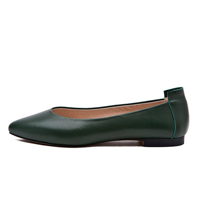 dark green flats