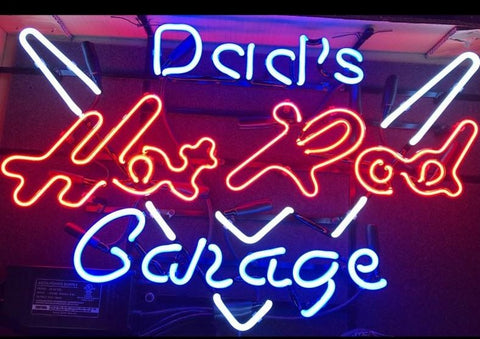 Dads Hot Rod Garage Neon Sign – Fire House Neon Signs