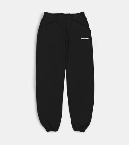 SORRYIMBUSY - BLACK LOGOTYPE SWEATPANTS - 14OZ HEAVYWEIGHT 100% COTTON - MADE IN USA