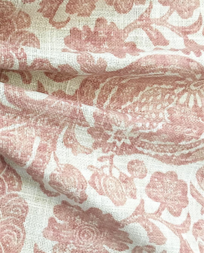 pink drapery fabric