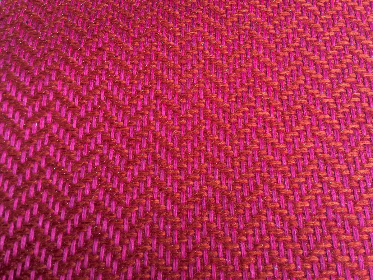 Pink Orange upholstery fabric by the yard / Carnation Grasscloth ...