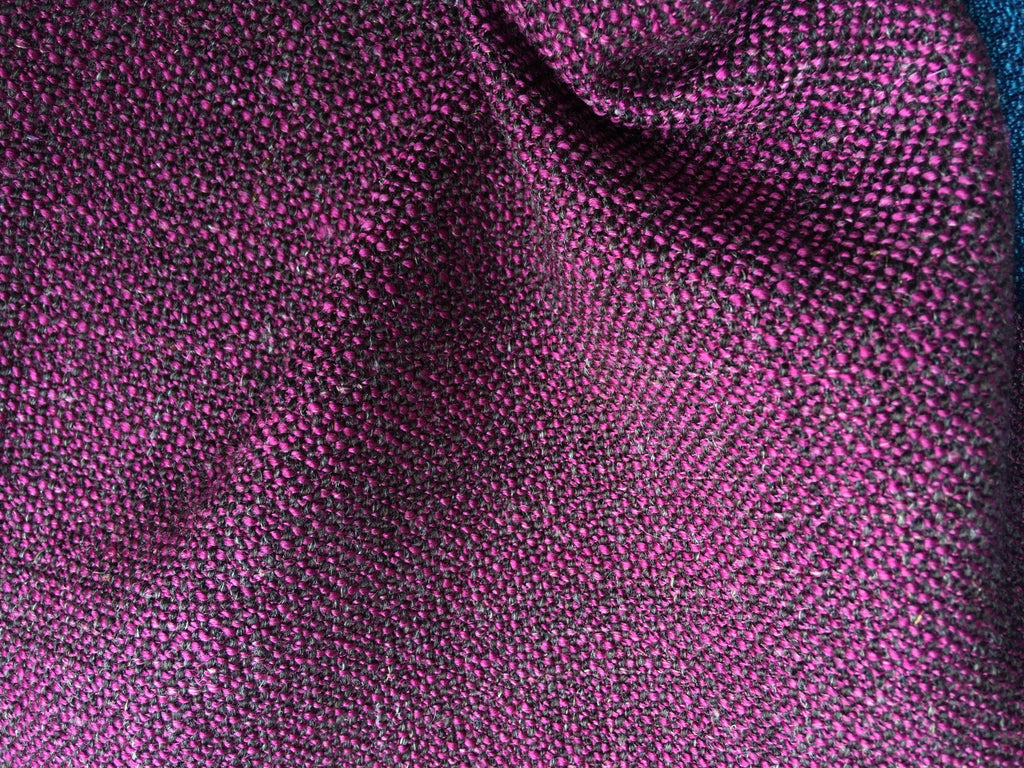 7 yards Dark Fuchsia upholstery fabric / Fuchsia Linen / Woven Pink ...