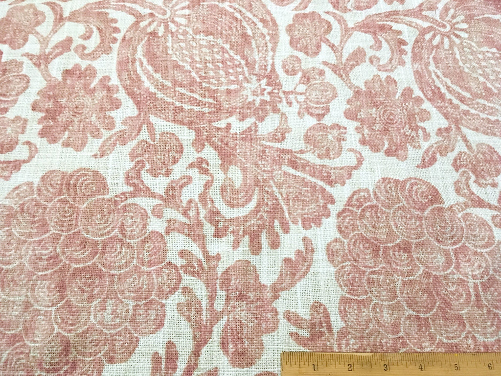 pink drapery fabric