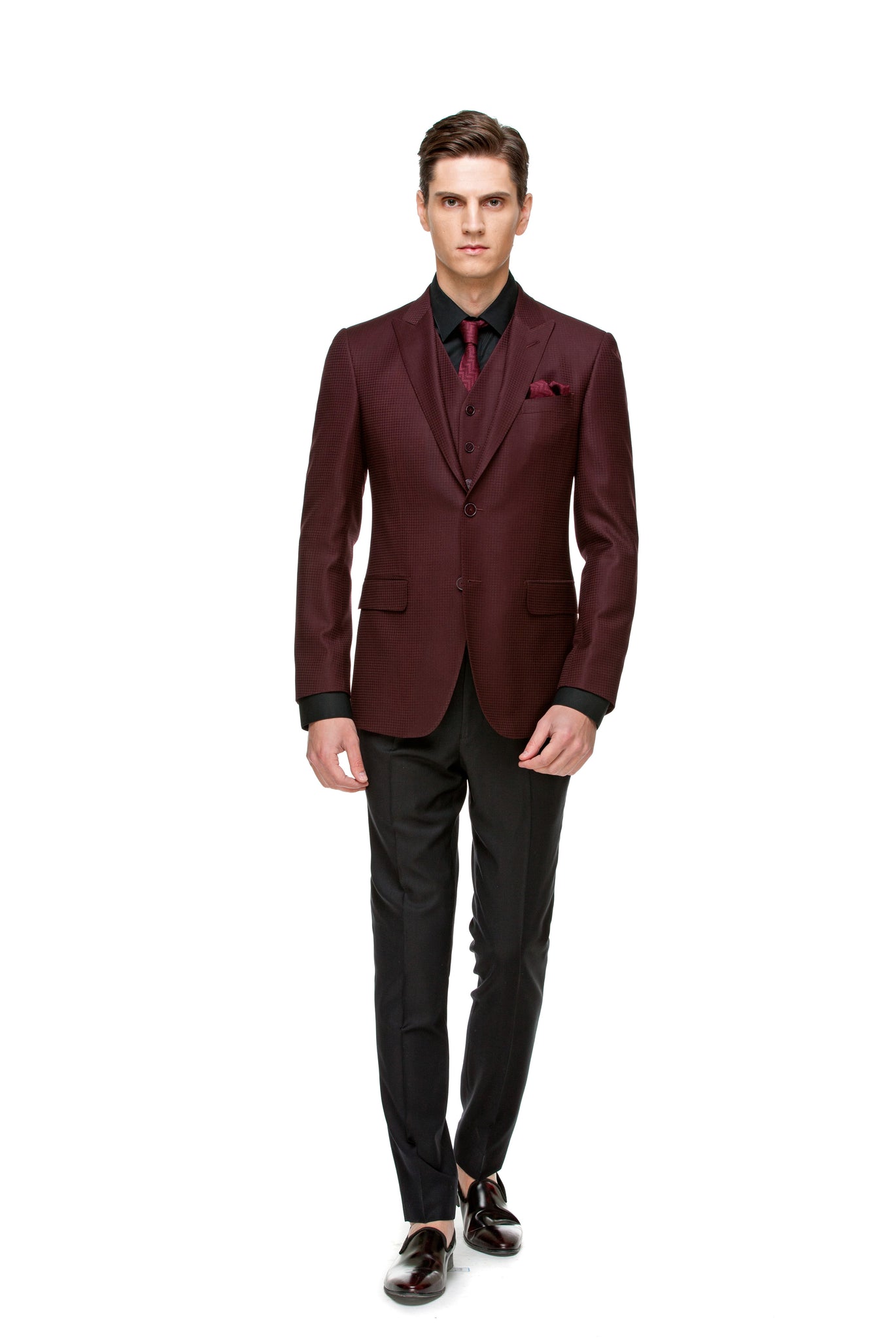 Burgundy Blazer with Black Dress Pants Outfits For Men 24 ideas  outfits   Lookastic