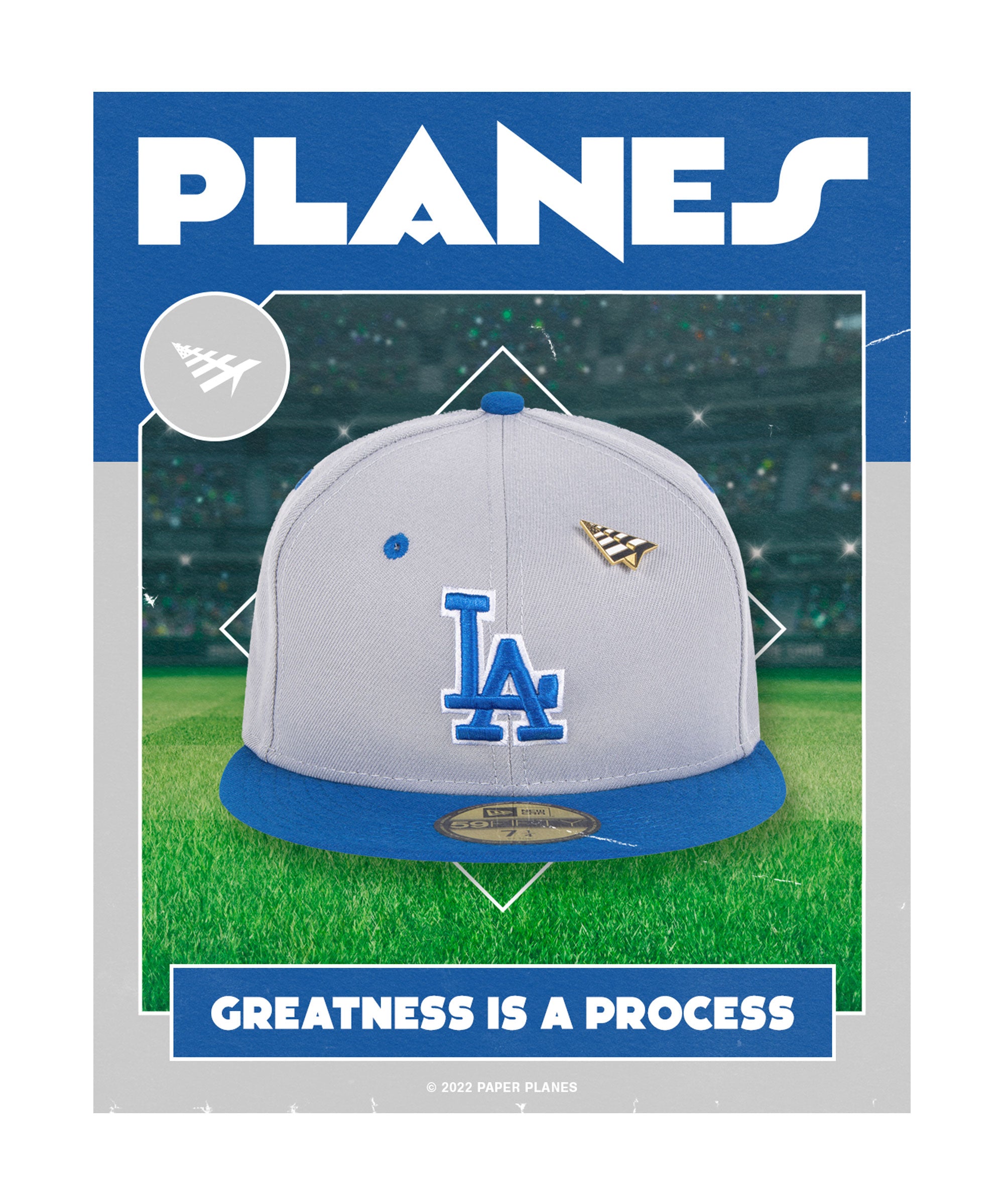 paper planes x los angeles dodgers 59fifty fitted