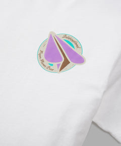 Print detail on front of Paper Planes Hit Record Tee color White.