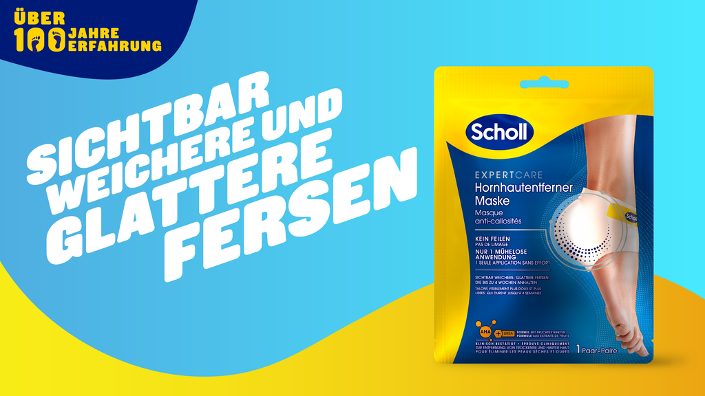 Unsere neue Expert Care Hornhautentferner Fußmaske – Scholl DE