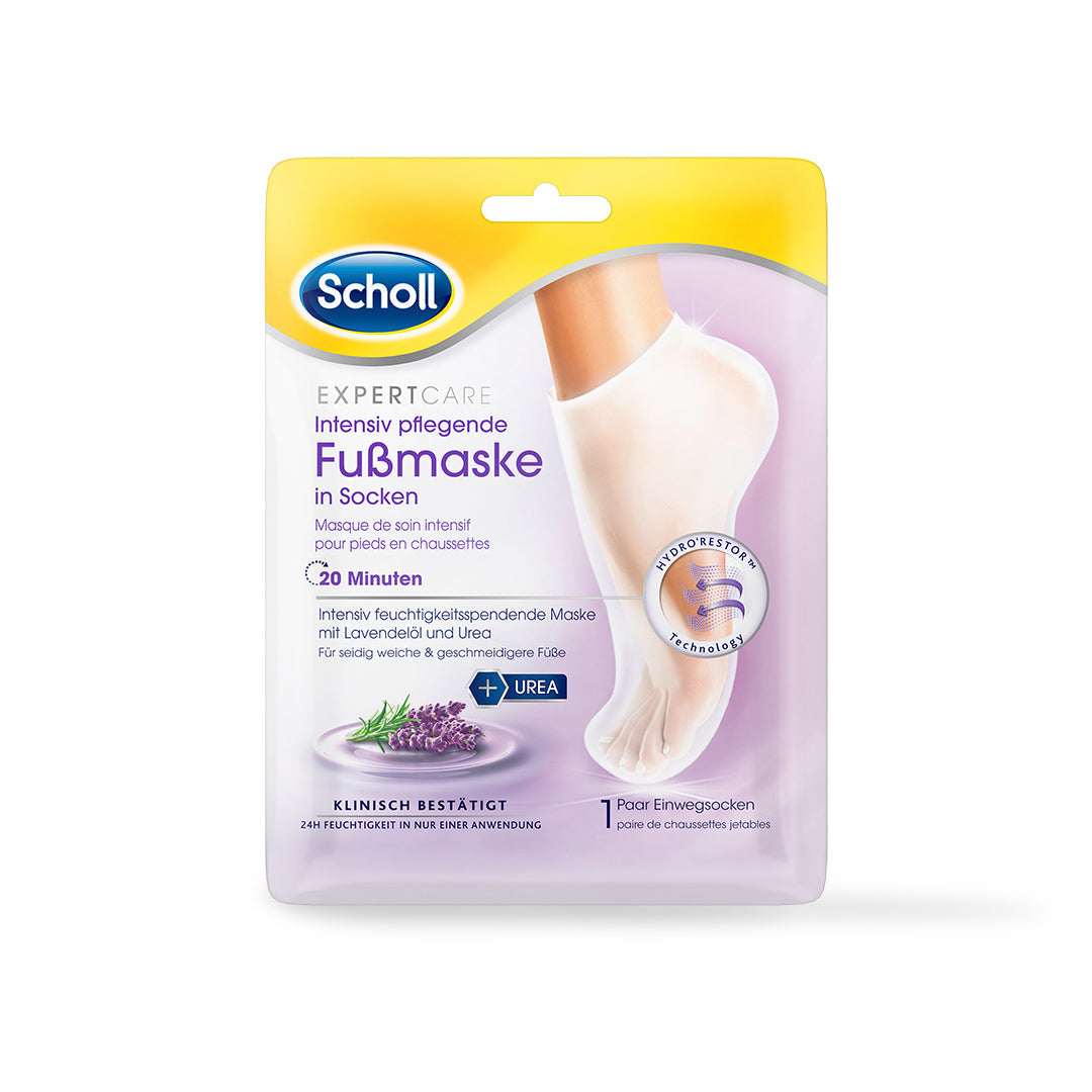 Scholl ExpertCare Intensiv pflegende Fussmaske in Socken – Enstpannend –  Scholl DE