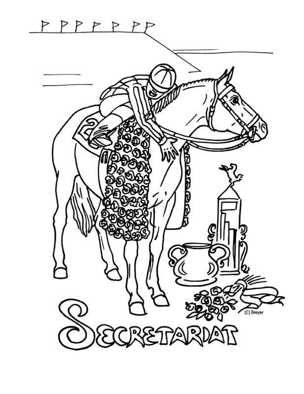 secretariat coloring page  breyerhorses