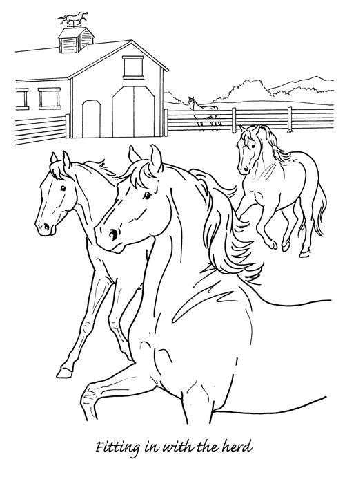 Herd Of Horses Coloring Pages / Horses Coloring Pages
