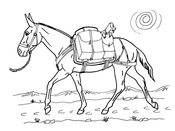 Pack Mule Coloring Page