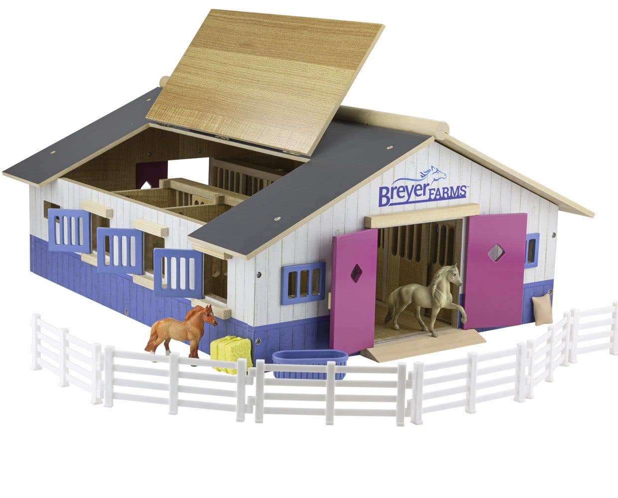 Breyer Farms Deluxe Wood Stable Playset Breyerhorsescom