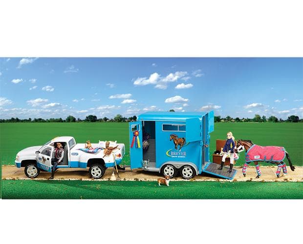 large toy horse trailer and truck