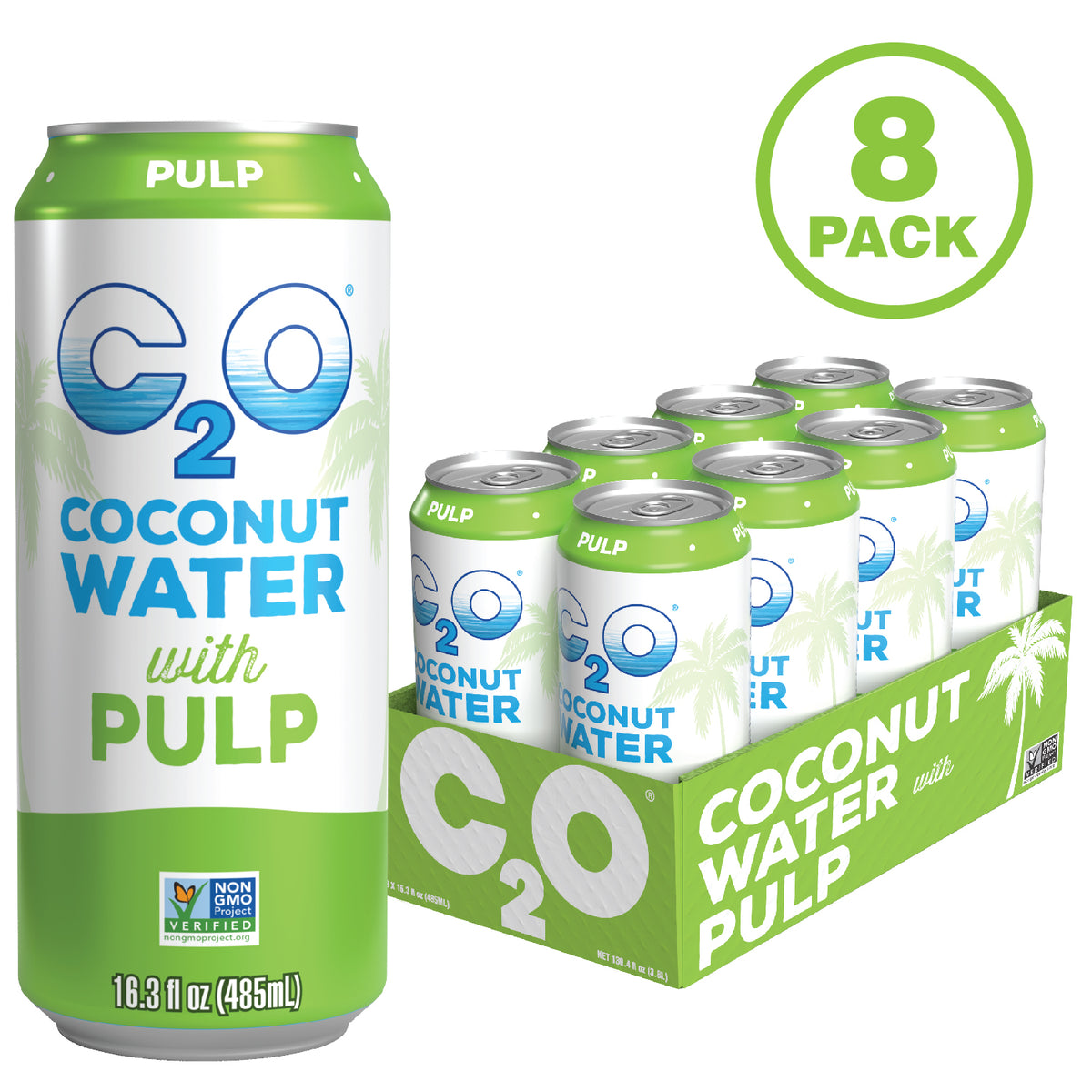 Coconut Water with Pulp - 16.3 fl oz (Pack of 8)