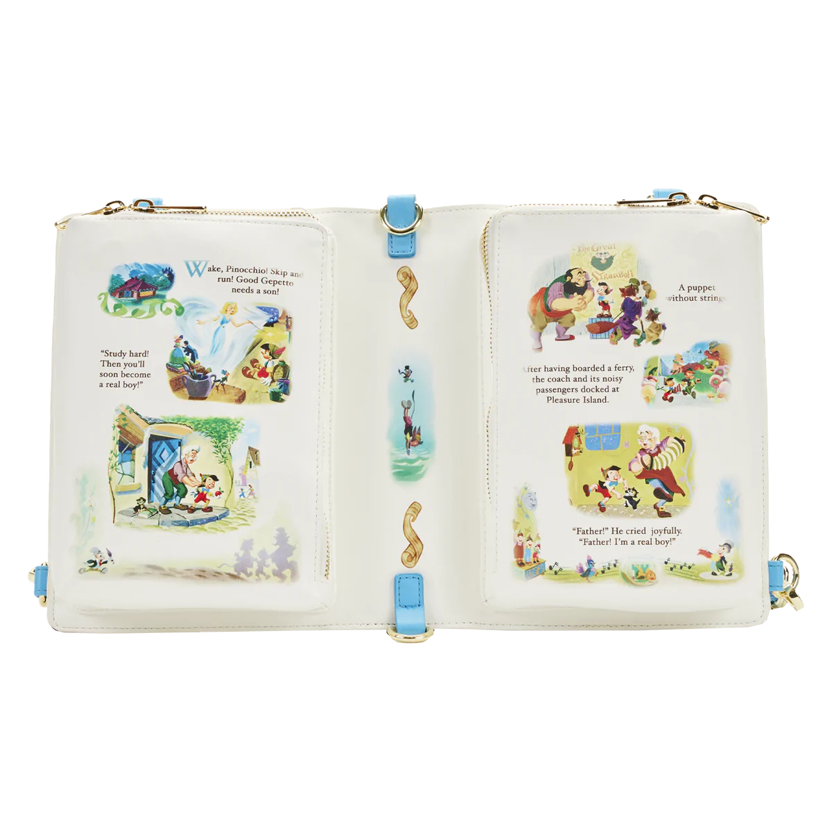 LF DISNEY CLASSIC BOOKS PINOCCHIO CONVERTIBLE CROSS BODY BAG(August Ca ...