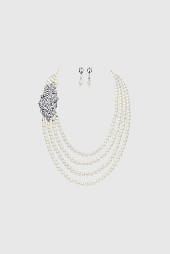 Shop 1920s Jewelry - Multilayer Pearl Necklace Set