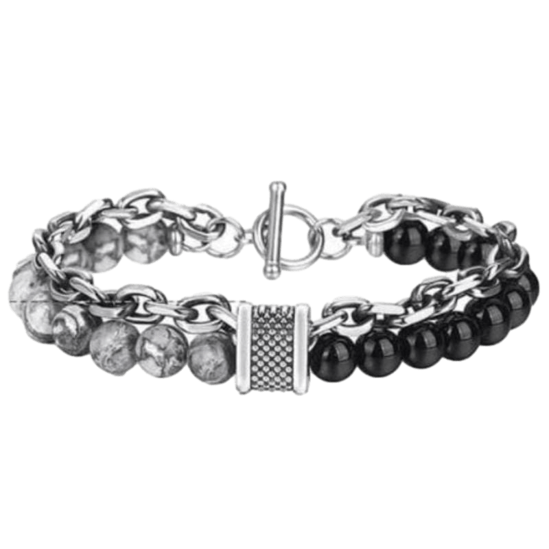 Cuban Link Stainless Steel Cuff Beaded Bracelets – Unique Leather Bracelets