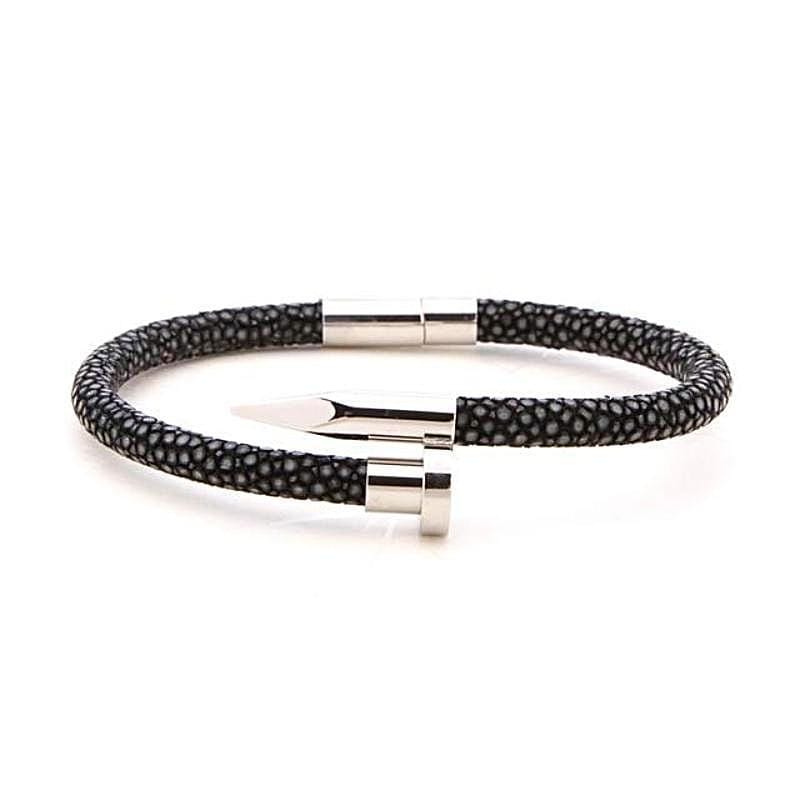 cartier black leather bracelet