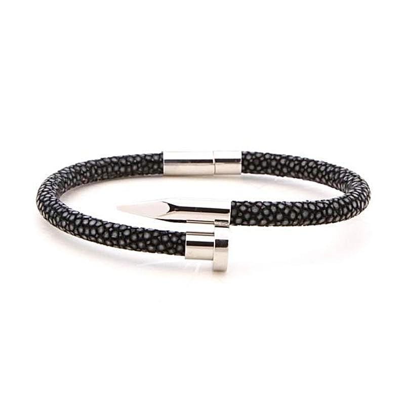 cartier nail bracelet black