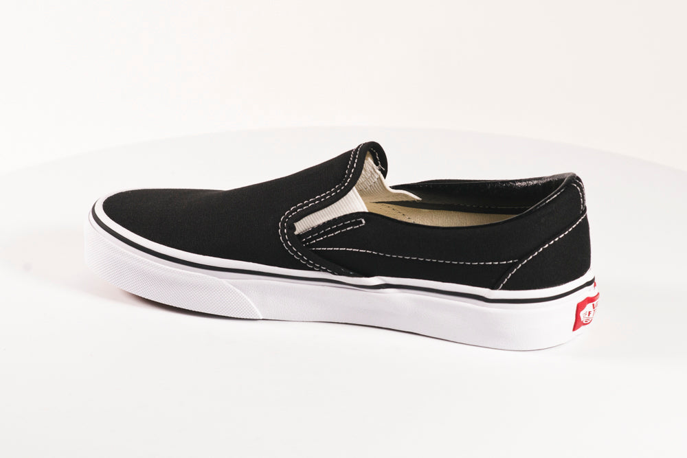 womens black canvas slip on shoes