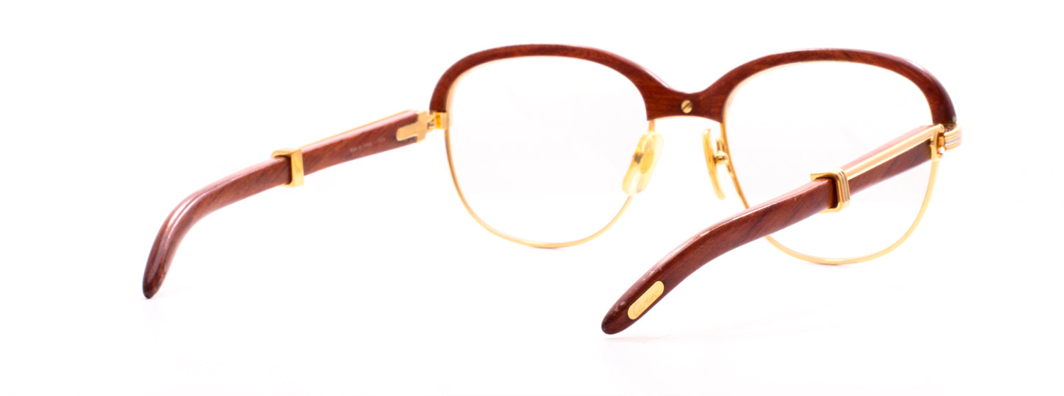 vintage cartier malmaison palisander rosewood sunglasses