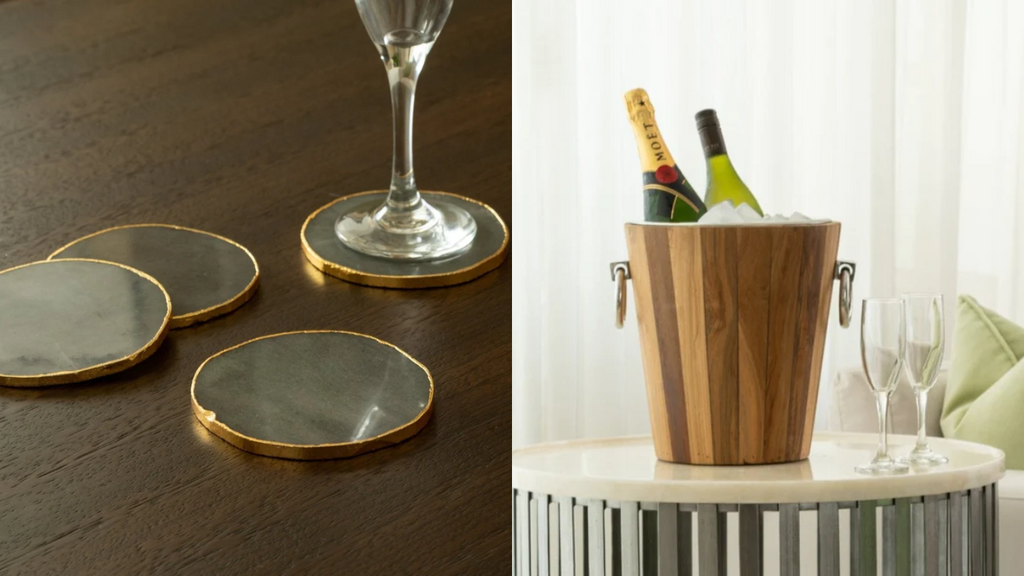 Irony Home gift ideas for dads - barware collections, ice buckets, coasters, wine coolers