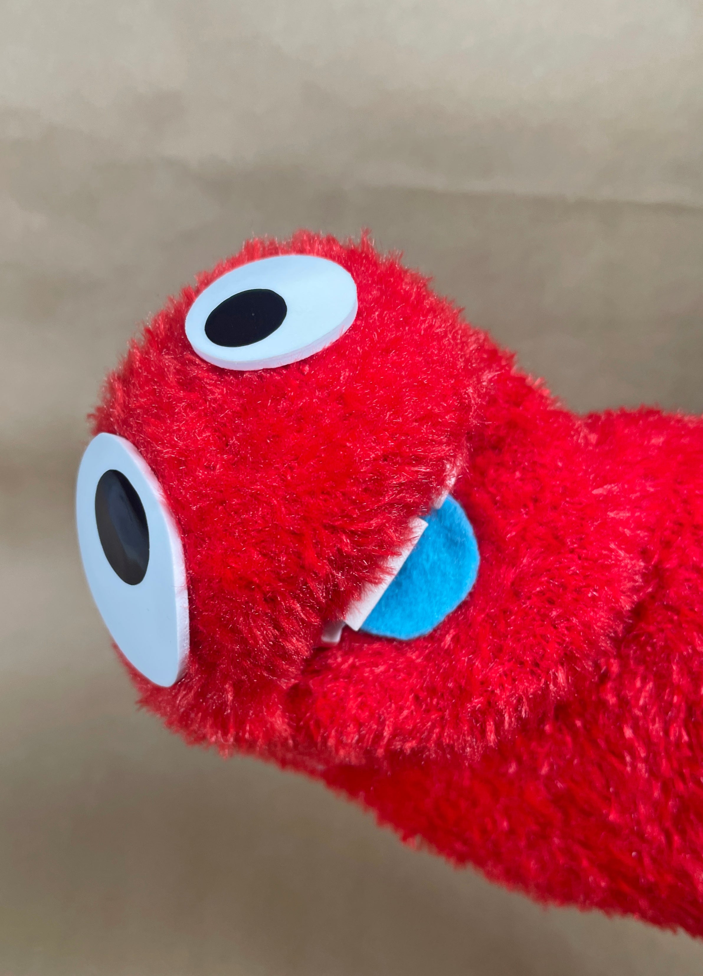 Floop the Red Sock Puppet Wormie