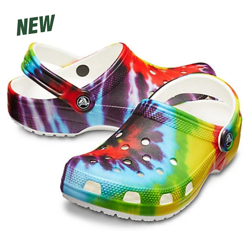 classic tie dye lined crocs