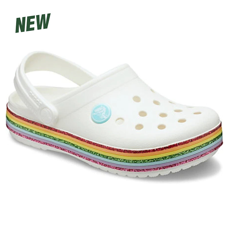 journeys rainbow crocs