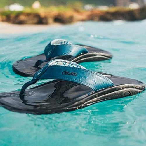 Sandals floating in water