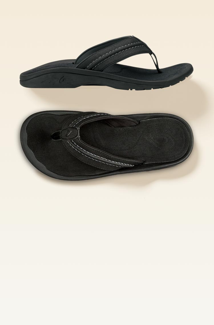 Hokua Men’s Beach Sandals - Dark Wood | OluKai