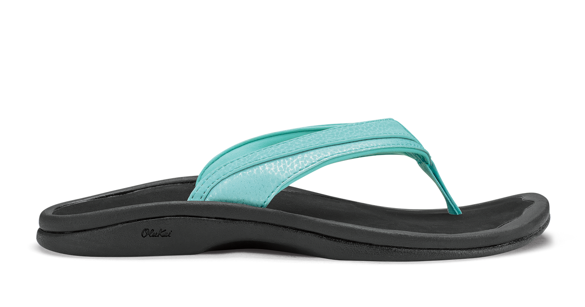 OluKai ‘Ohana - Sea Glass / Black | Women's Beach Sandals
