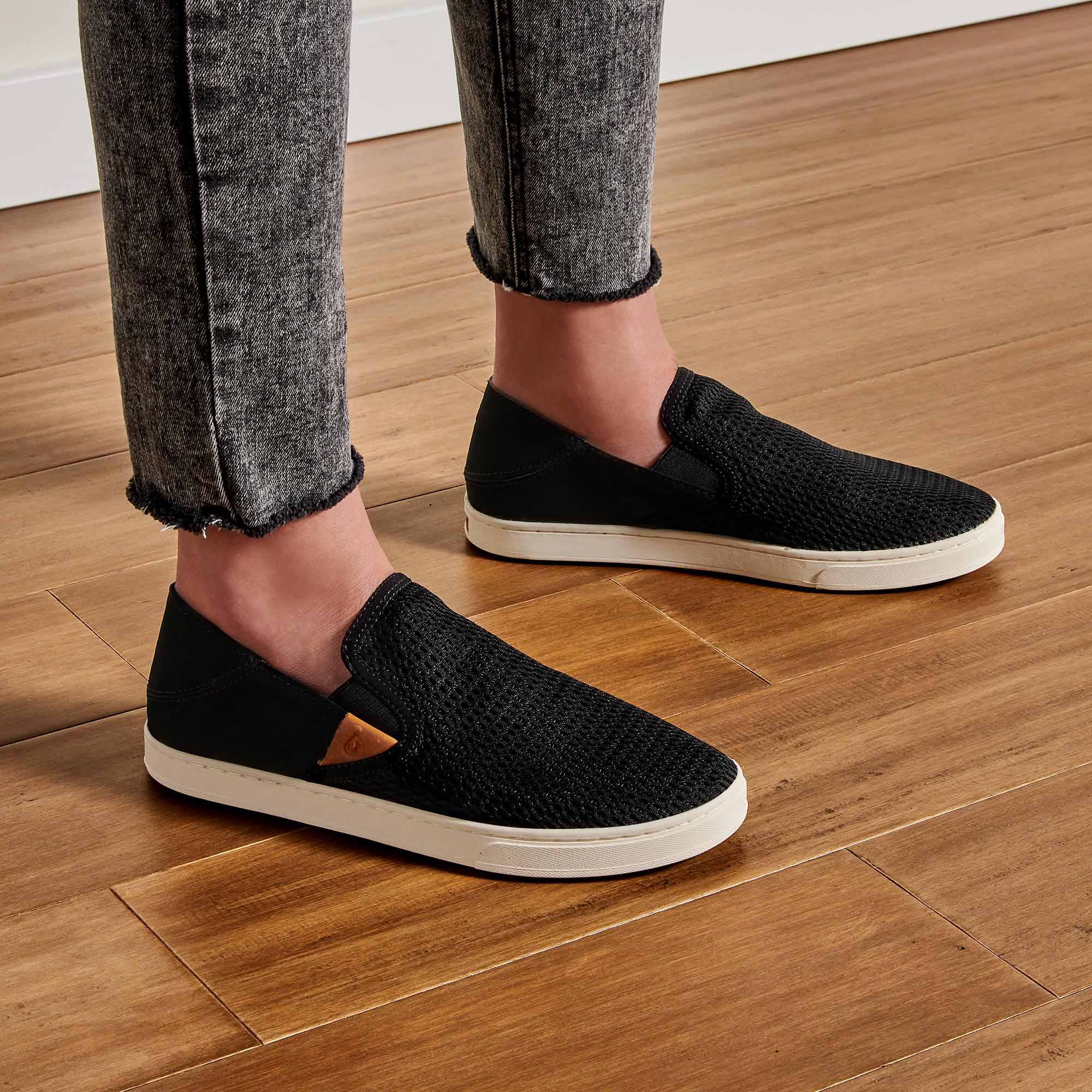 The Row Black Leather Marie H Slip-On Sneakers - ShopStyle