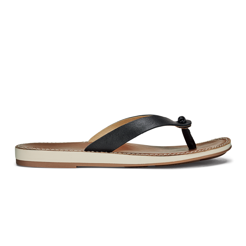 olukai womens black sandals