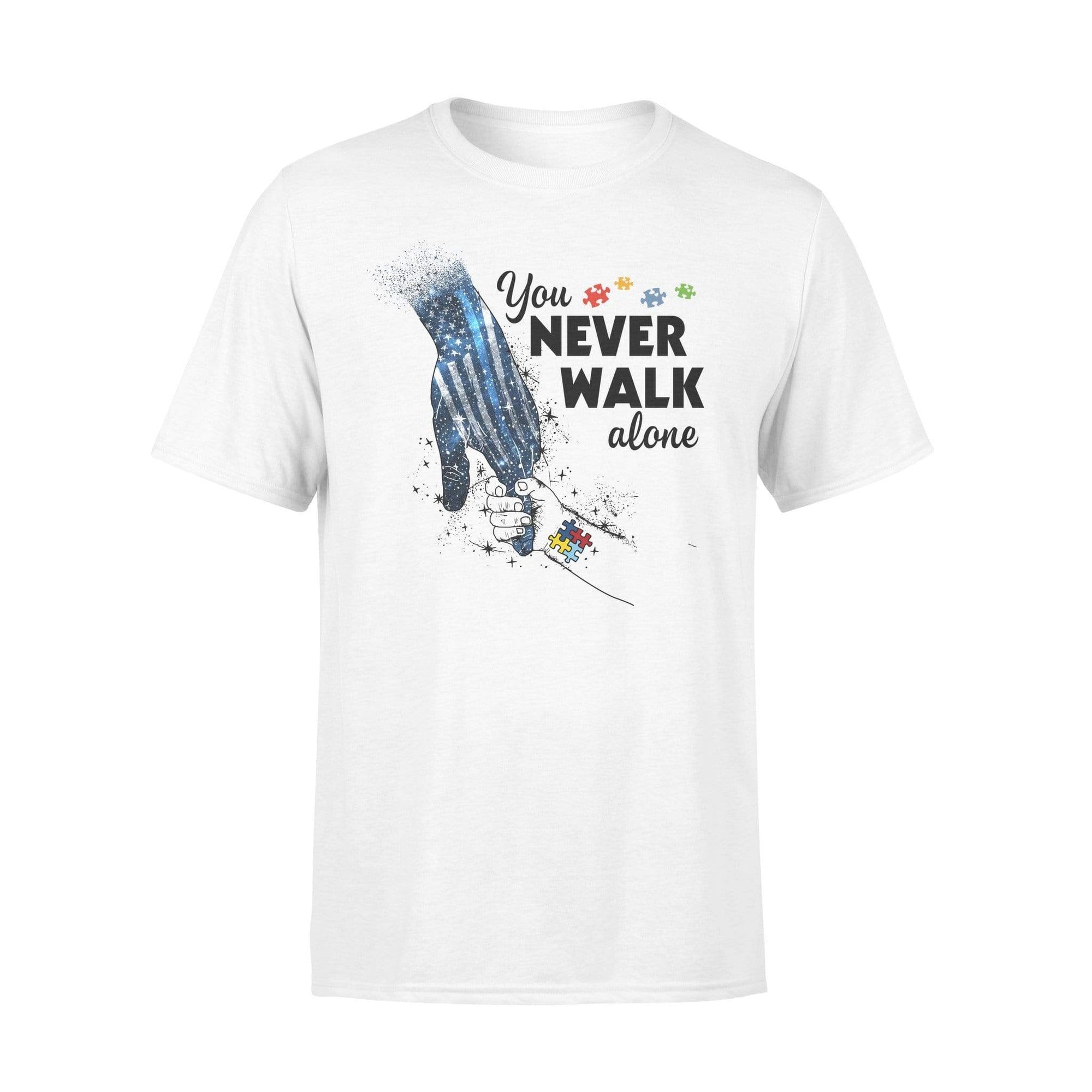 Tbl Always By Your Side Autism You Never Walk Alone Shirt Standard T Shirt My Hero Wears Blue