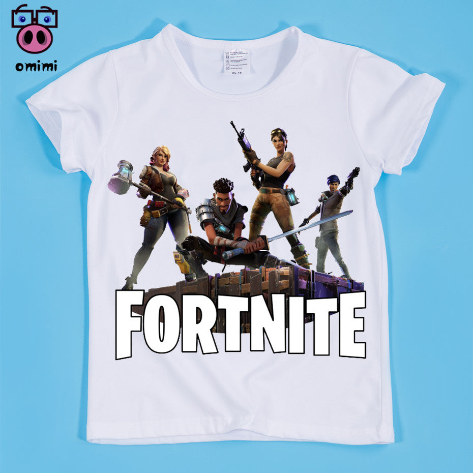 2018 casual short sleeve fortnite children t shirt kids comfortable t shirt boy and girls - tee shirt fortnite 6 ans