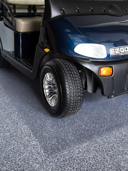 Golf cart on clear Ceramic texture golf cart mat