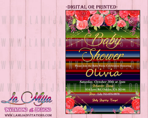 baby shower invitations mexican theme