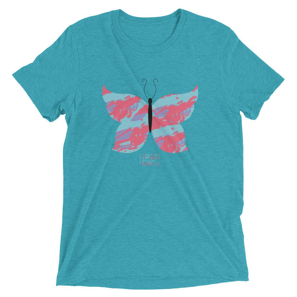 Men's Tri-blend Tee Shirt - Butterfly