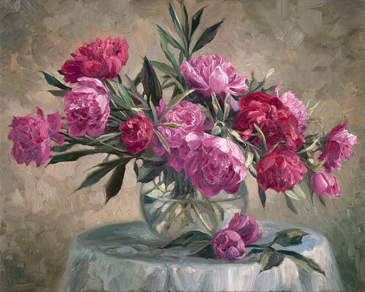 Peonies Paint by Numbers for Adults Beautiful Flowers Painting on Canvas  Paint by Your Own DIY Kit Flowers Wall Art Decoration RD0002 