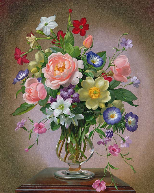 Vintage Paint By Number Flowers 'Natures Delight' Roses Art Still Life  Painting