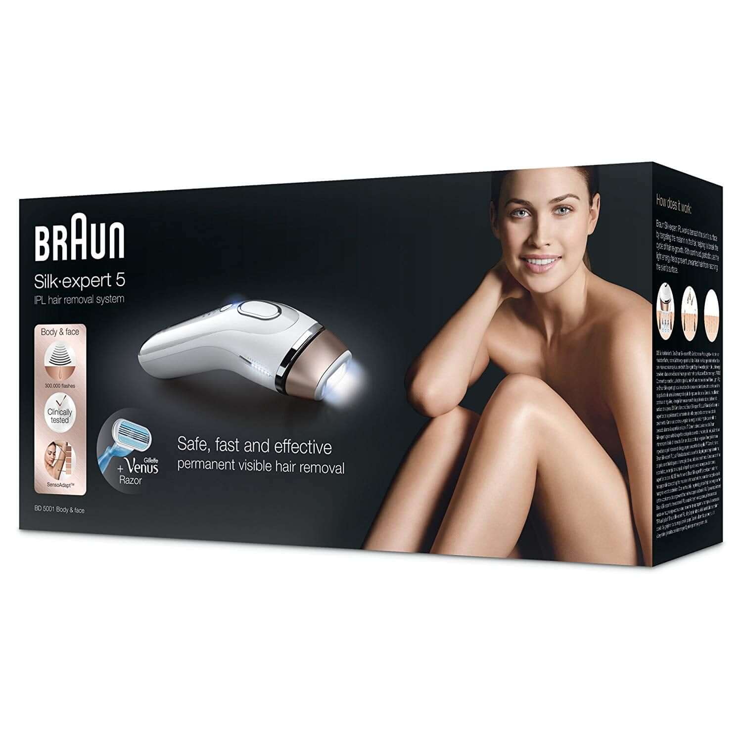 Braun Silk Expert 5 Bd 5001 Laser Hair Removal At Home For Body And Fa 2719