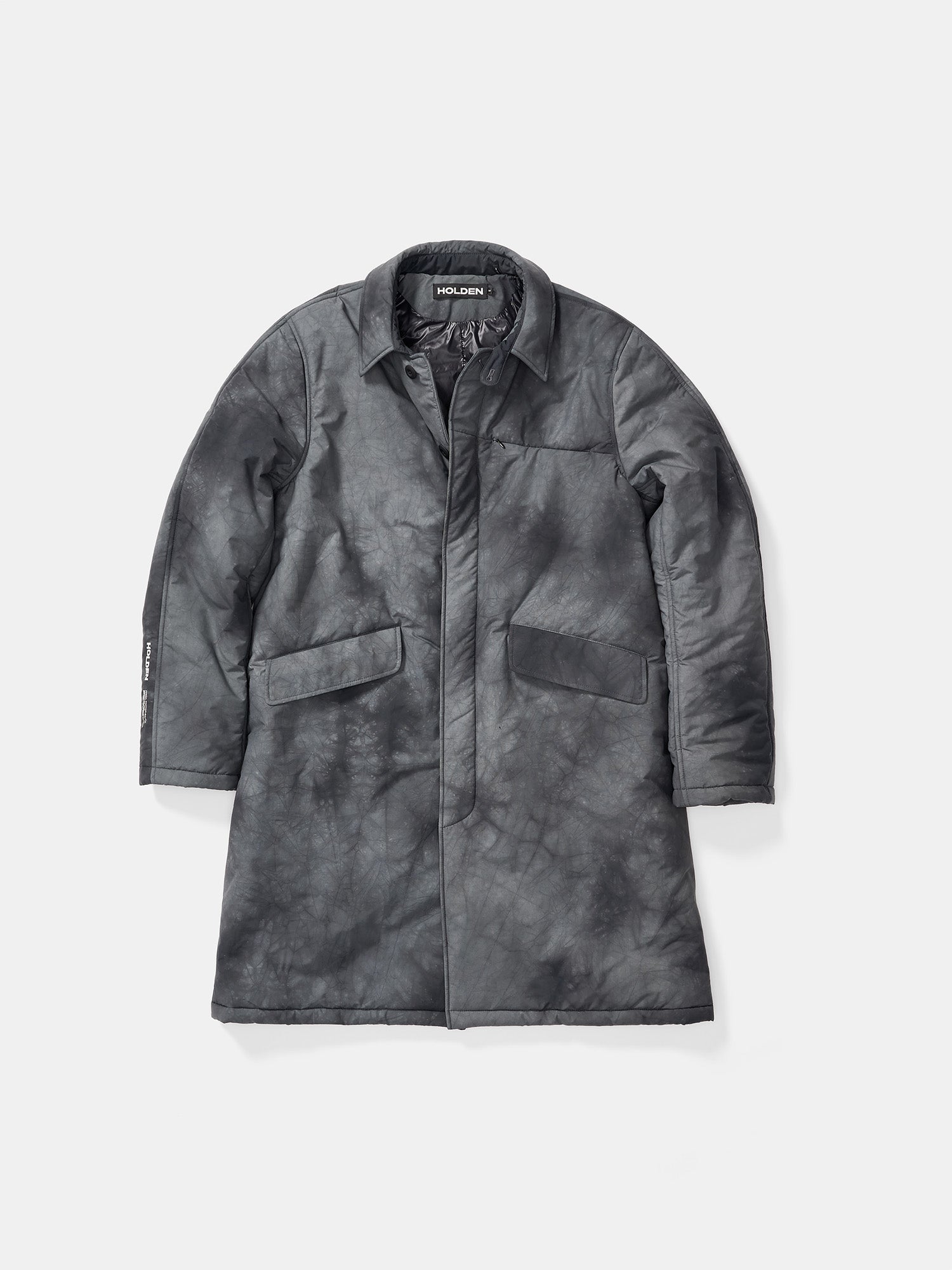 M Insulated Trench Coat - Navy Wave Dye