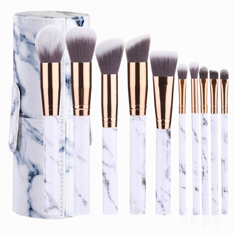 Unicorn Pearl White Makeup Brushes Set –