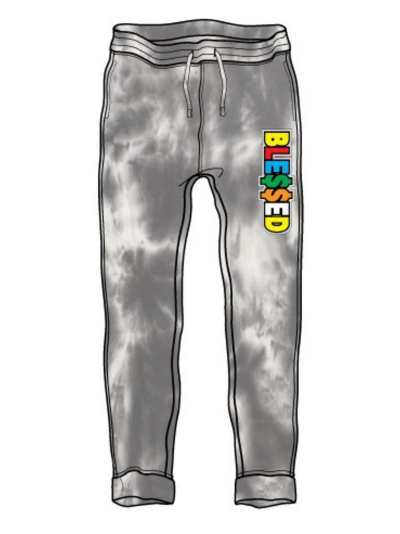 BLESSED CHENILLE UNISEX TIE DYE JOGGERS