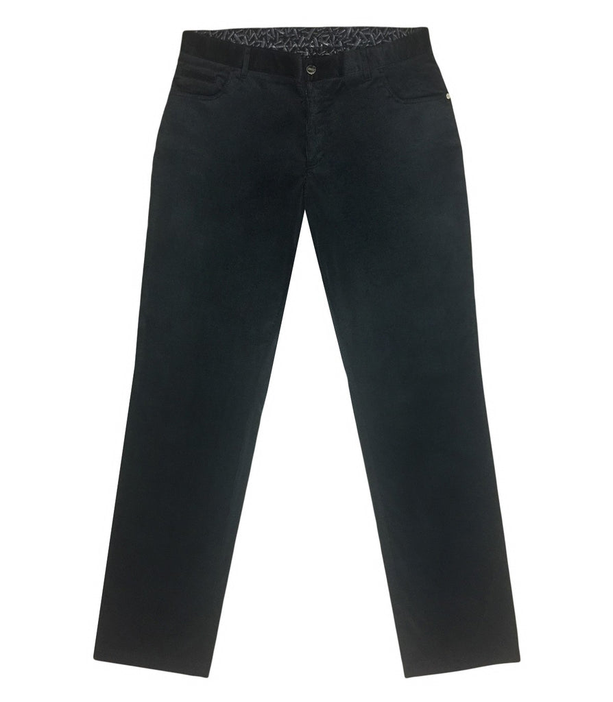 dark blue velvet pants